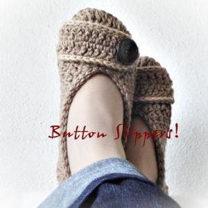 Buy Button Crochet Slippers